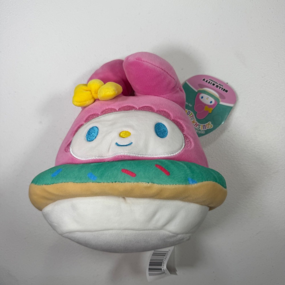 Squishmallows My Melody Donut Plush Unisex Small Pink New Sanrio Hello Kitty